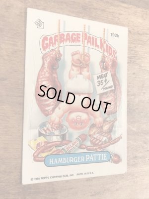 トップス社製のガーベッジペイルキッズの80年代ビンテージステッカーカード