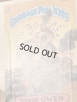 トップス社製のガーベッジペイルキッズの80年代ビンテージステッカーカード