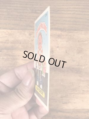 トップス社製のガーベッジペイルキッズの80年代ビンテージステッカーカード