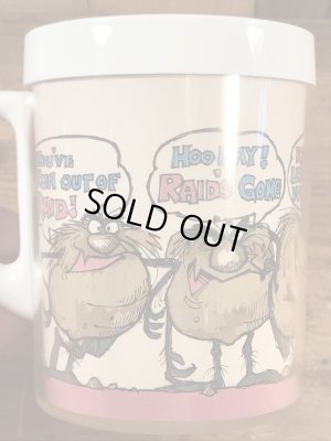 企業キャラクターのレイドバグの70年代ビンテージプラスチックマグ