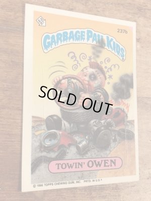 トップス社製のガーベッジペイルキッズの80年代ビンテージステッカーカード