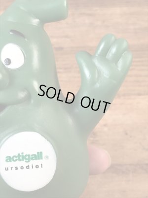 企業キャラクターのアクティゴールの90年代ビンテージソフビドール