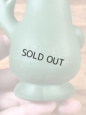 企業キャラクターのアクティゴールの90年代ビンテージソフビドール