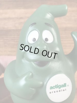 企業キャラクターのアクティゴールの90年代ビンテージソフビドール