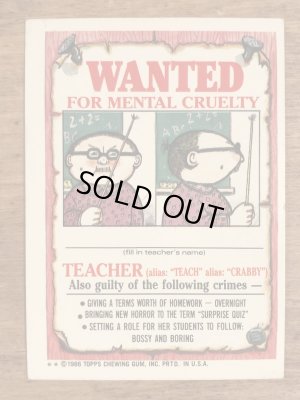 Topps社製のガーベッジペイルキッズの80’sヴィンテージカードシール