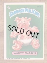 Topps Garbage Pail Kids “Warty Ward” Sticker Card 220b　ガーベッジペイルキッズ　ビンテージ　ステッカーカード　80年代