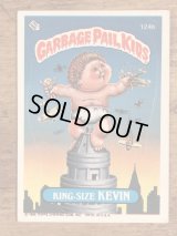 Topps Garbage Pail Kids “King-Size Kevin” Sticker Card 124b　ガーベッジペイルキッズ　ビンテージ　ステッカーカード　80年代