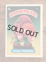 Topps Garbage Pail Kids “Odd Todd” Sticker Card 71a　ガーベッジペイルキッズ　ビンテージ　ステッカーカード　80年代