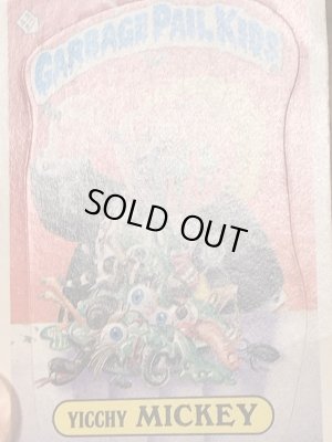 トップス社製のガーベッジペイルキッズの80年代ビンテージステッカーカード