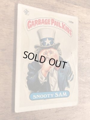 トップス社製のガーベッジペイルキッズの80年代ビンテージステッカーカード