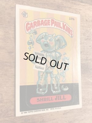 トップス社製のガーベッジペイルキッズの80年代ビンテージステッカーカード