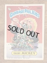 Topps Garbage Pail Kids “Yicchy Mickey” Sticker Card 162a　ガーベッジペイルキッズ　ビンテージ　ステッカーカード　80年代