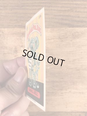 トップス社製のガーベッジペイルキッズの80年代ビンテージステッカーカード