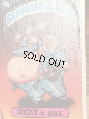 トップス社製のガーベッジペイルキッズの80年代ビンテージステッカーカード