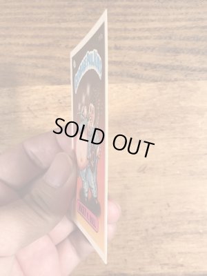 トップス社製のガーベッジペイルキッズの80年代ビンテージステッカーカード