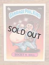 Topps Garbage Pail Kids “Rocky N.Roll” Sticker Card 117a　ガーベッジペイルキッズ　ビンテージ　ステッカーカード　80年代