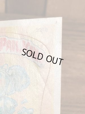 トップス社製のガーベッジペイルキッズの80年代ビンテージステッカーカード