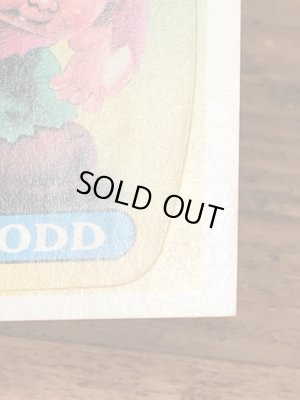 トップス社製のガーベッジペイルキッズの80年代ビンテージステッカーカード