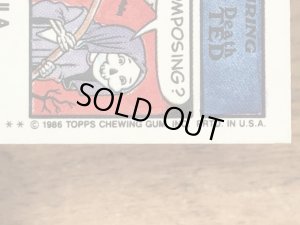 トップス社製のガーベッジペイルキッズの80年代ビンテージステッカーカード