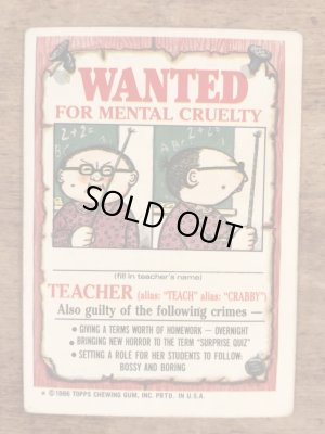 Topps社製のガーベッジペイルキッズの80’sヴィンテージカードシール