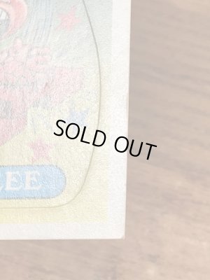 トップス社製のガーベッジペイルキッズの80年代ビンテージステッカーカード