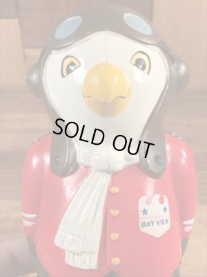 企業キャラクターのBay View Federal Savingsの70年代ビンテージ貯金箱ドール