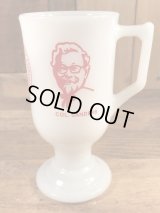 Federal “Col.Sanders” Milk Glass Footed Mug　カーネルサンダース　ビンテージ　フッテッドマグ　フェデラル　80年代