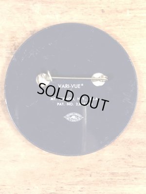 ウッジーオウル　ヴィンテージ　缶バッジ　アドバタイジングキャラクター　レンチキュラー