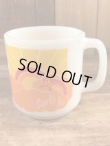 Glasbake “Carl's Jr.” Milk Glass Mug　カールスジュニア　ビンテージ　マグカップ　グラスベイク　70年代