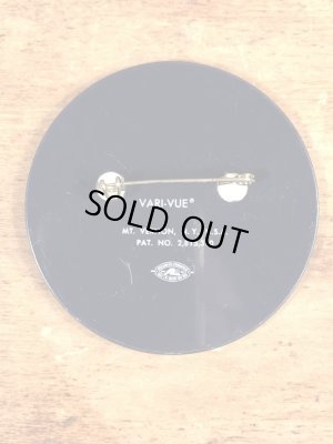 アドバタイジングキャラクターのWoodsy Owlの60〜70’sヴィンテージレンチキュラー缶バッチ