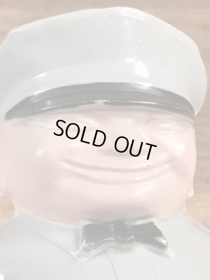 企業キャラクターのTV Joeファットマンの50〜60年代ビンテージ貯金箱フィギュア