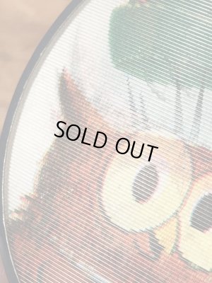 アドバタイジングキャラクターのWoodsy Owlの60〜70’sヴィンテージレンチキュラー缶バッチ