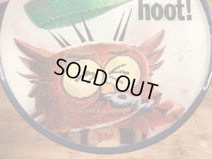アドバタイジングキャラクターのWoodsy Owlの60〜70’sヴィンテージレンチキュラー缶バッチ
