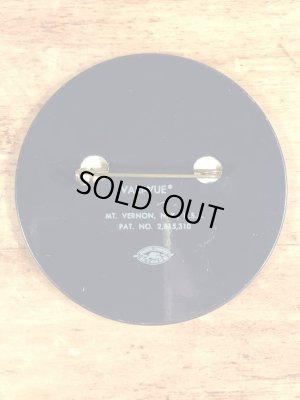 アドバタイジングキャラクターのWoodsy Owlの60〜70’sヴィンテージレンチキュラー缶バッチ