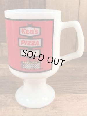 Federal社製のKen's Pizzaの70年代ビンテージフッテッドマグ