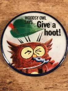 他の写真2: Woodsy Owl “Says Give A Hoot! Don't Pollute!” Lenticular Badge　ウッジーオウル　ビンテージ　バッジ　レンチキュラー　60〜70年代