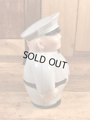 企業キャラクターのTV Joeファットマンの50〜60年代ビンテージ貯金箱フィギュア