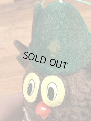 企業キャラクターのウッジーオウルの70年代ビンテージオーナメントドール