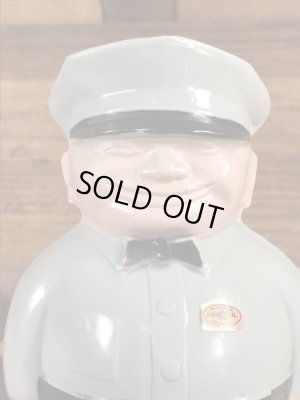 企業キャラクターのTV Joeファットマンの50〜60年代ビンテージ貯金箱フィギュア