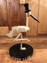 New York Nightclub “Stork Club” Wood Mascot Figurine　ストーククラブ　ビンテージ　ディスプレイフィギュア　40〜50年代