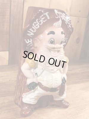 企業キャラクターのナゲットサムの60〜70年代ビンテージ陶器花瓶