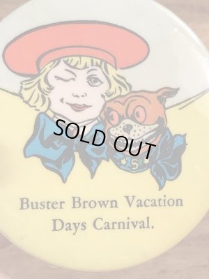 企業キャラクターのバスターブラウンの40年代ビンテージ手鏡