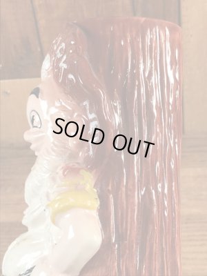 企業キャラクターのナゲットサムの60〜70年代ビンテージ陶器花瓶