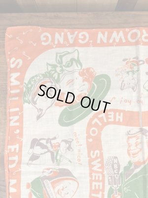 企業キャラクターのバスターブラウンの40〜50年代ビンテージバンダナ