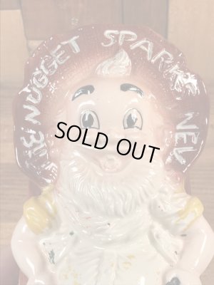 企業キャラクターのナゲットサムの60〜70年代ビンテージ陶器花瓶