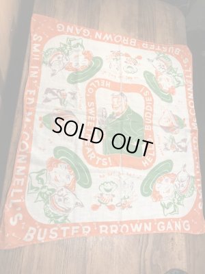 企業キャラクターのバスターブラウンの40〜50年代ビンテージバンダナ