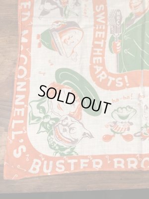 企業キャラクターのバスターブラウンの40〜50年代ビンテージバンダナ