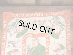 企業キャラクターのバスターブラウンの40〜50年代ビンテージバンダナ