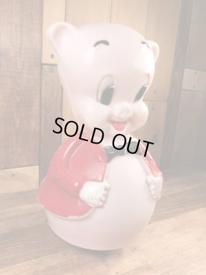 ルーニーテューンズのポーキーピッグの60年代ビンテージ起き上がりこぼし