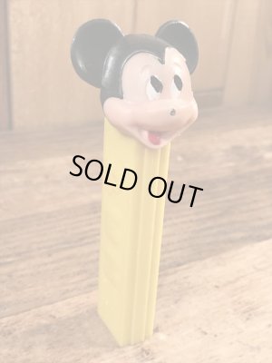 Disneyキャラクターのミッキーマウスの60〜70'sヴィンテージ足無しPezディスペンサー